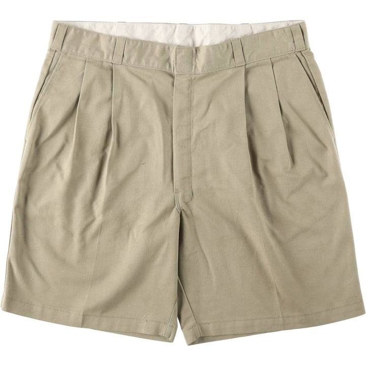 Dickies two-pleat work shorts, men's size W38 (approx.) unclear Beige type Vintage Second Hand