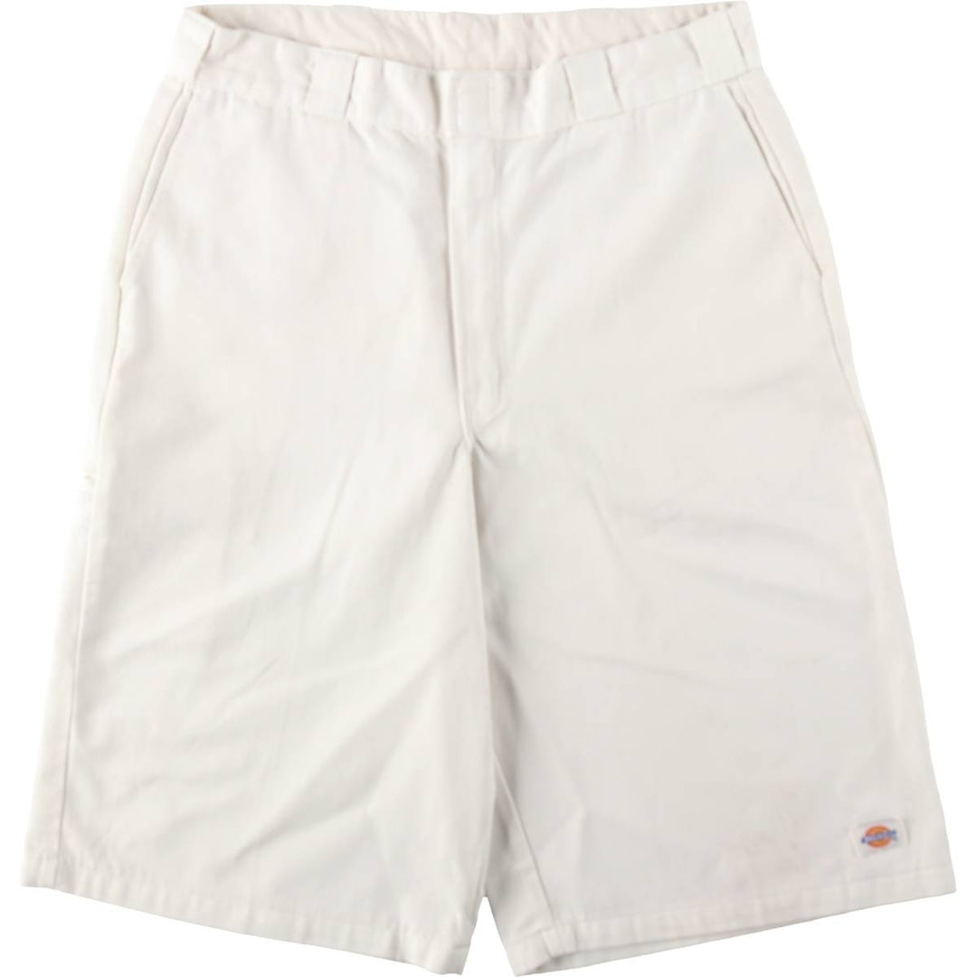 Dickies Work Shorts, Half Pants, Men's, W35 equivalent polyester white type Vintage Second Hand