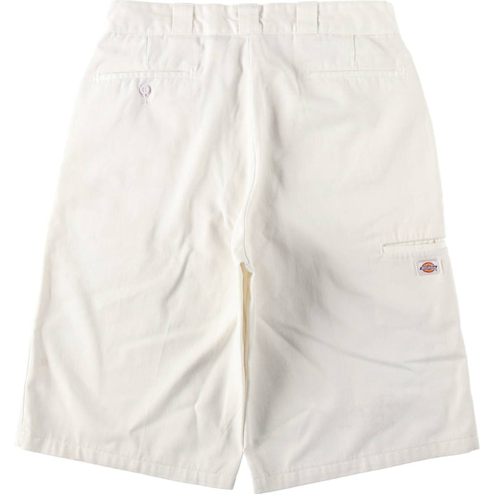 Dickies Work Shorts, Half Pants, Men's, W35 equivalent polyester white type Vintage Second Hand