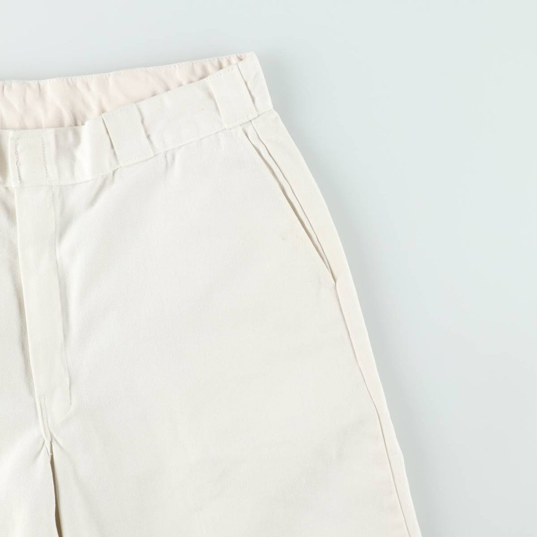 Dickies Work Shorts, Half Pants, Men's, W35 equivalent polyester white type Vintage Second Hand
