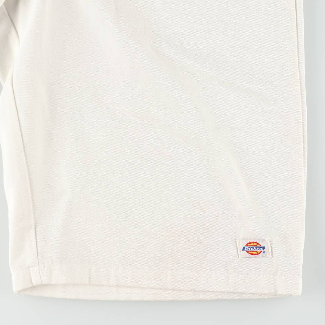 Dickies Work Shorts, Half Pants, Men's, W35 equivalent polyester white type Vintage Second Hand