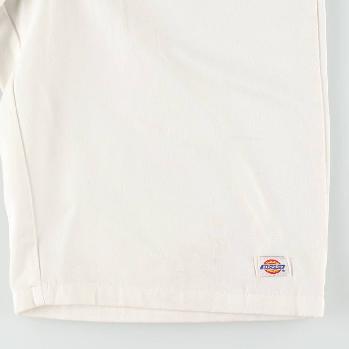 Dickies Work Shorts, Half Pants, Men's, W35 equivalent polyester white type Vintage Second Hand