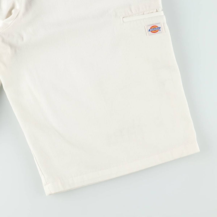 Dickies Work Shorts, Half Pants, Men's, W35 equivalent polyester white type Vintage Second Hand