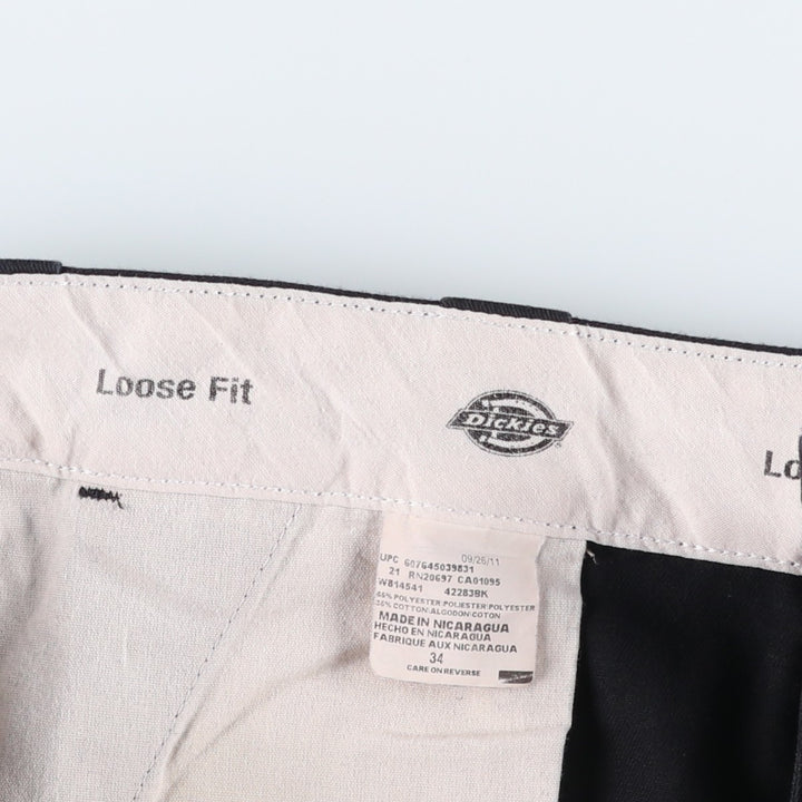 Dickies Loose Fit Work Shorts, Half Pants, Men's, W34 equivalent polyester black type Vintage Second Hand