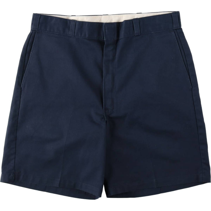 90'S Dickies Work Shorts, Made in USA, Men's, Size W36, Vintage polyester navy blue type Vintage Second Hand
