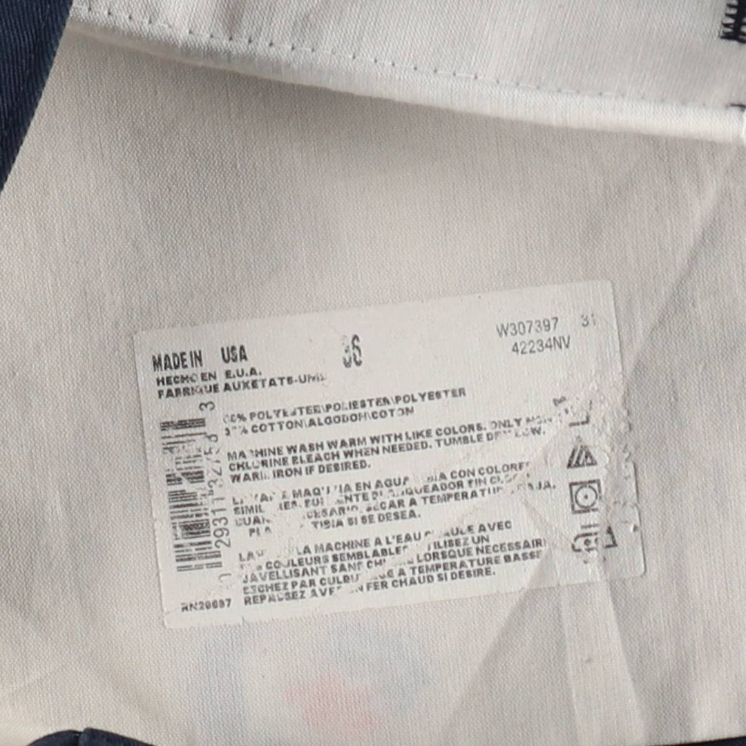 90'S Dickies Work Shorts, Made in USA, Men's, Size W36, Vintage polyester navy blue type Vintage Second Hand
