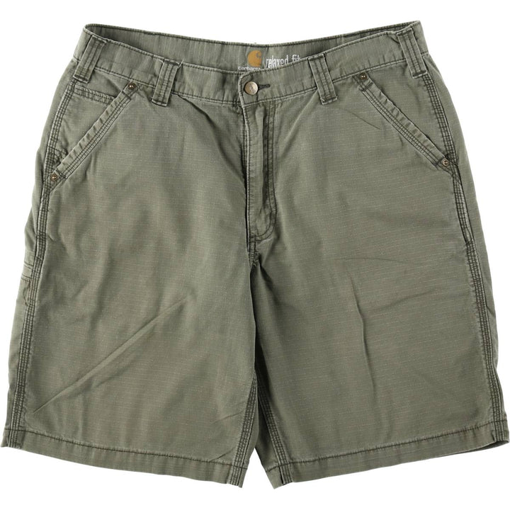 Carhartt Relaxed Fit Ripstop Work Shorts (Men's W36 equivalent) cotton Khaki type Vintage Second Hand