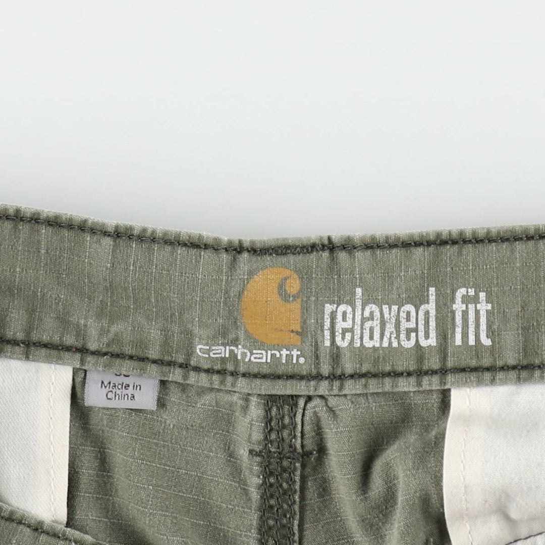 Carhartt Relaxed Fit Ripstop Work Shorts (Men's W36 equivalent) cotton Khaki type Vintage Second Hand