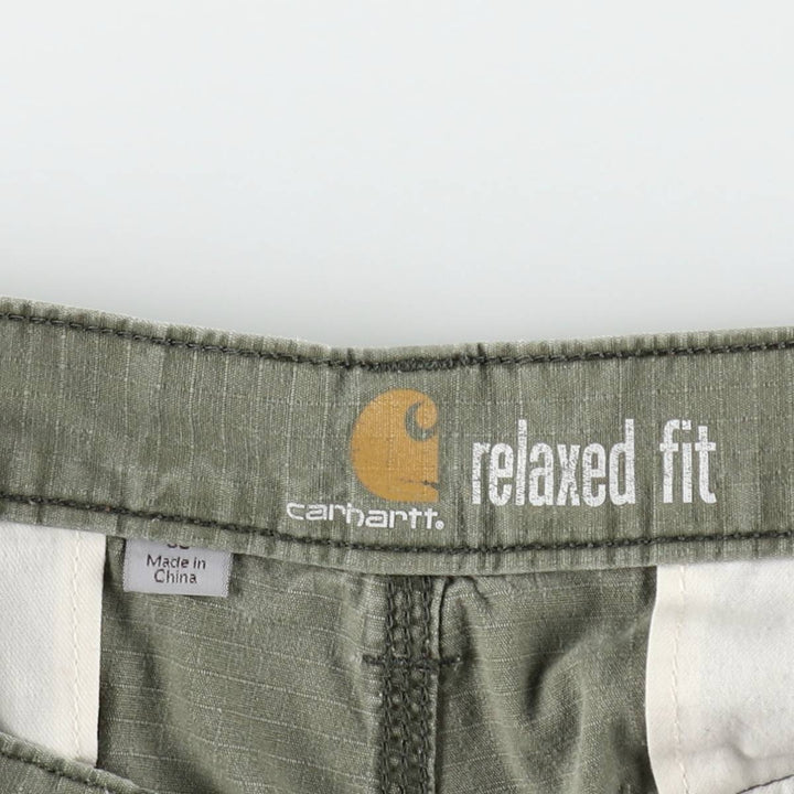 Carhartt Relaxed Fit Ripstop Work Shorts (Men's W36 equivalent) cotton Khaki type Vintage Second Hand