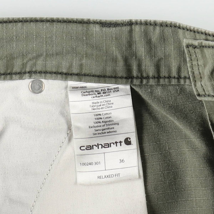 Carhartt Relaxed Fit Ripstop Work Shorts (Men's W36 equivalent) cotton Khaki type Vintage Second Hand