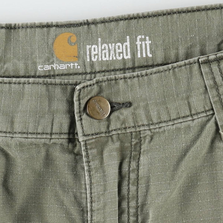 Carhartt Relaxed Fit Ripstop Work Shorts (Men's W36 equivalent) cotton Khaki type Vintage Second Hand