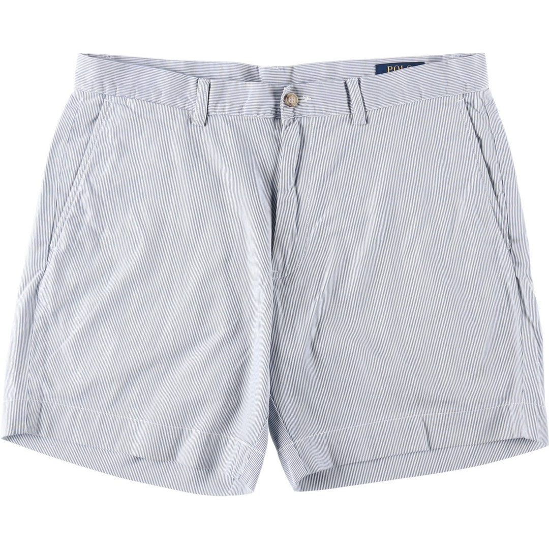 Ralph Lauren POLO RALPH LAUREN CLASSIC FIT 6'' Stripe Pattern Cotton Shorts (Men's W35 equivalent) cotton blue type Vintage Second Hand