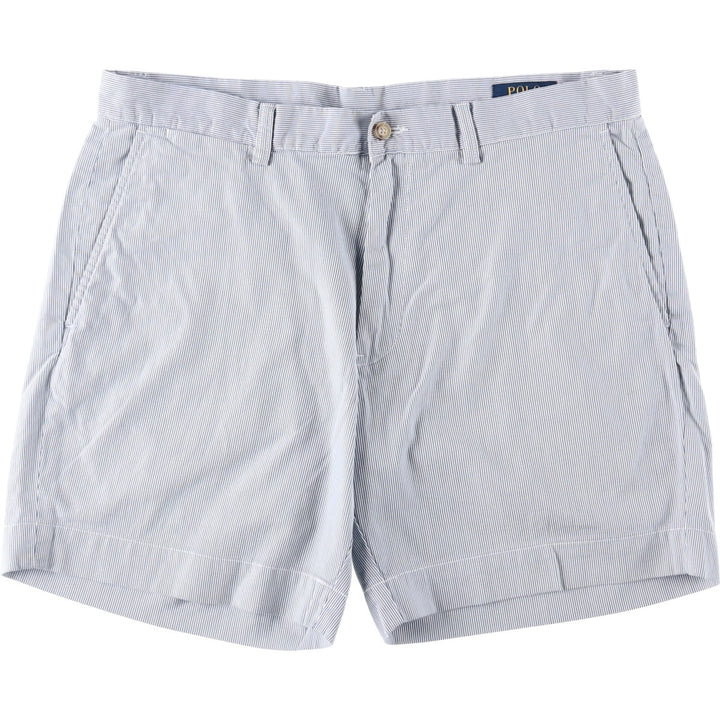Ralph Lauren POLO RALPH LAUREN CLASSIC FIT 6'' Stripe Pattern Cotton Shorts (Men's W35 equivalent) cotton blue type Vintage Second Hand