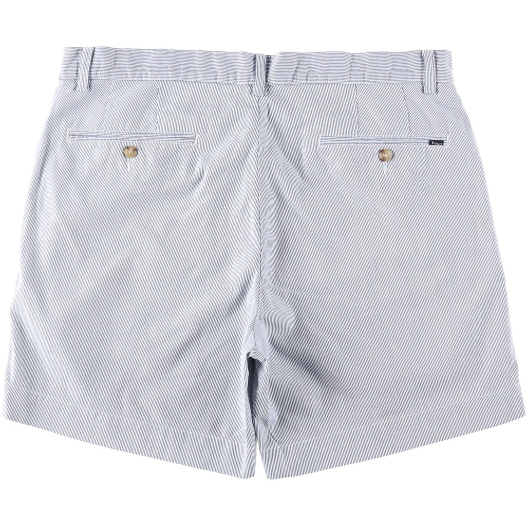 Ralph Lauren POLO RALPH LAUREN CLASSIC FIT 6'' Stripe Pattern Cotton Shorts (Men's W35 equivalent) cotton blue type Vintage Second Hand
