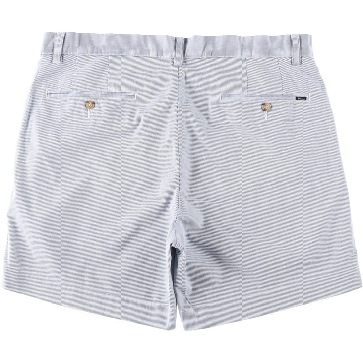 Ralph Lauren POLO RALPH LAUREN CLASSIC FIT 6'' Stripe Pattern Cotton Shorts (Men's W35 equivalent) cotton blue type Vintage Second Hand