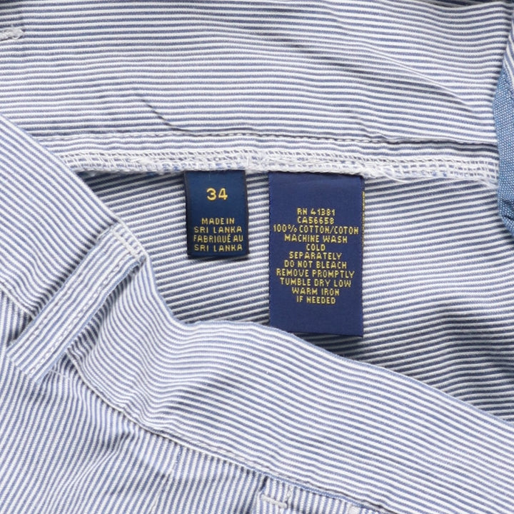 Ralph Lauren POLO RALPH LAUREN CLASSIC FIT 6'' Stripe Pattern Cotton Shorts (Men's W35 equivalent) cotton blue type Vintage Second Hand