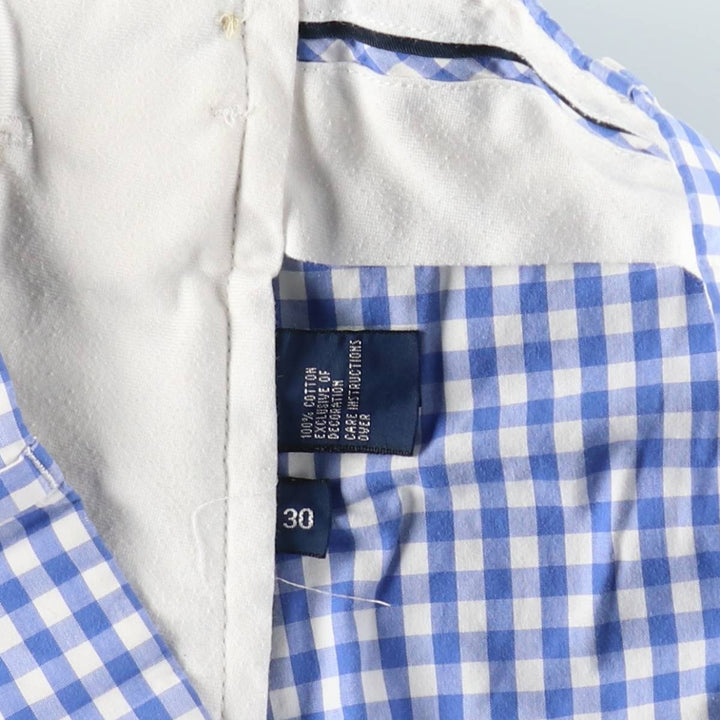 Ralph Lauren POLO GOLF gingham check cotton shorts, men's size W30 (approx.) cotton blue type Vintage Second Hand