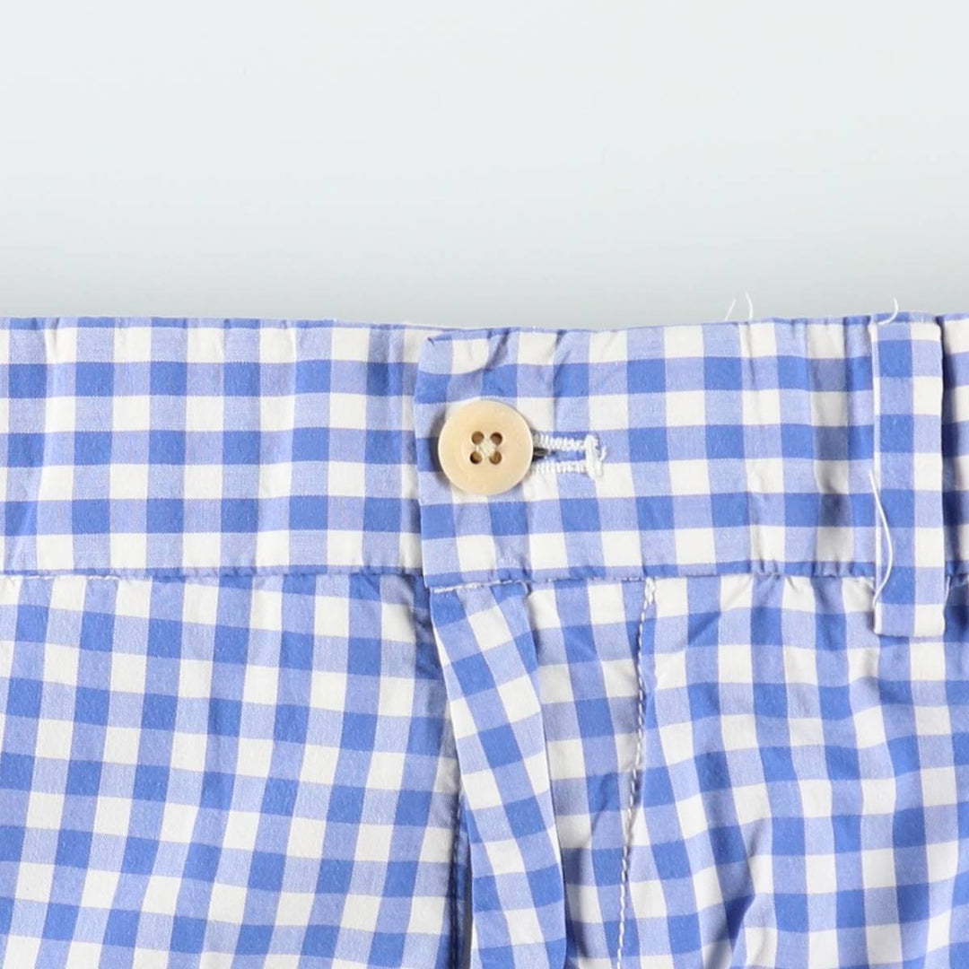 Ralph Lauren POLO GOLF gingham check cotton shorts, men's size W30 (approx.) cotton blue type Vintage Second Hand