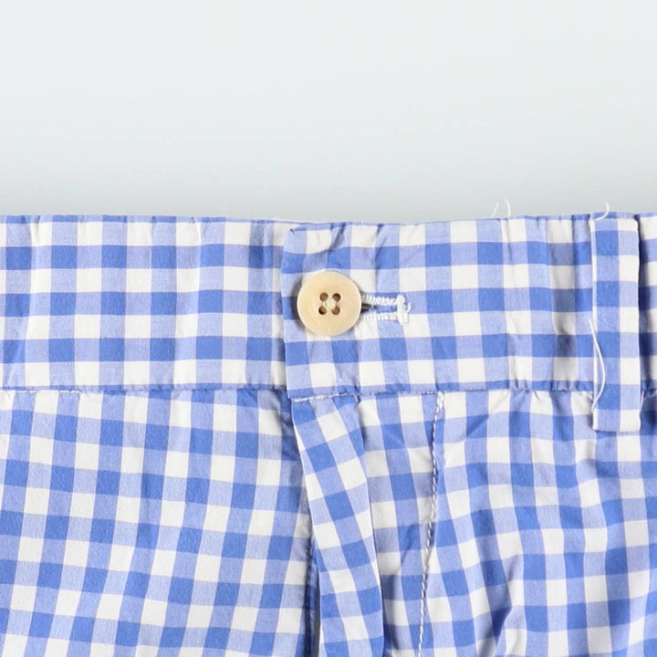 Ralph Lauren POLO GOLF gingham check cotton shorts, men's size W30 (approx.) cotton blue type Vintage Second Hand