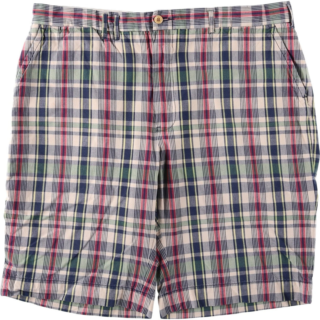 Ralph Lauren POLO by Ralph Lauren Check Pattern Cotton Shorts, Men's Size W37 cotton navy blue type Vintage Second Hand