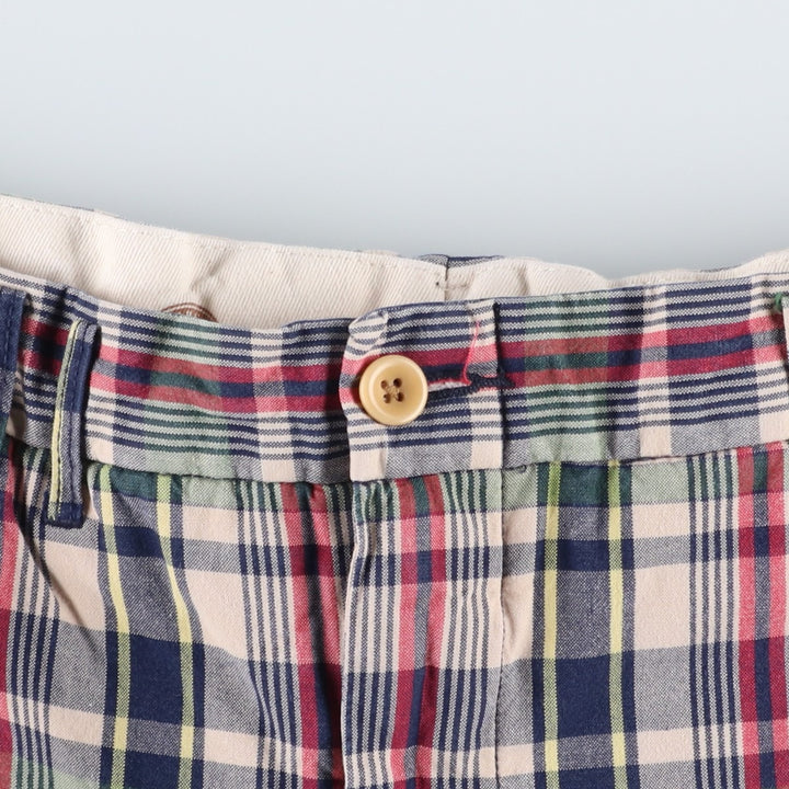 Ralph Lauren POLO by Ralph Lauren Check Pattern Cotton Shorts, Men's Size W37 cotton navy blue type Vintage Second Hand
