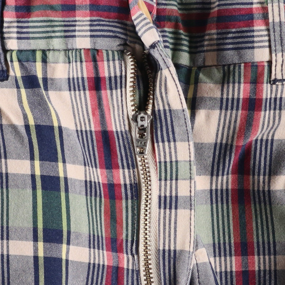 Ralph Lauren POLO by Ralph Lauren Check Pattern Cotton Shorts, Men's Size W37 cotton navy blue type Vintage Second Hand