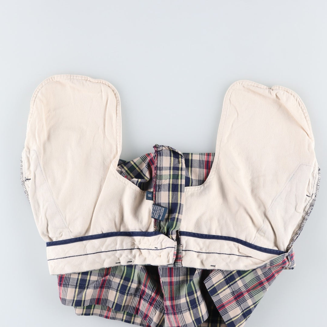 Ralph Lauren POLO by Ralph Lauren Check Pattern Cotton Shorts, Men's Size W37 cotton navy blue type Vintage Second Hand