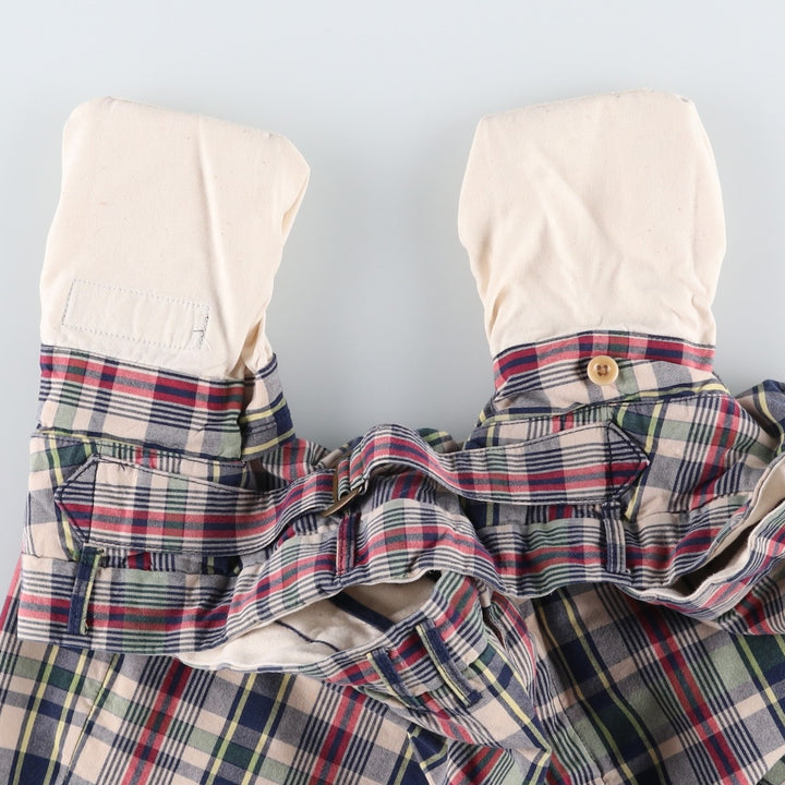 Ralph Lauren POLO by Ralph Lauren Check Pattern Cotton Shorts, Men's Size W37 cotton navy blue type Vintage Second Hand