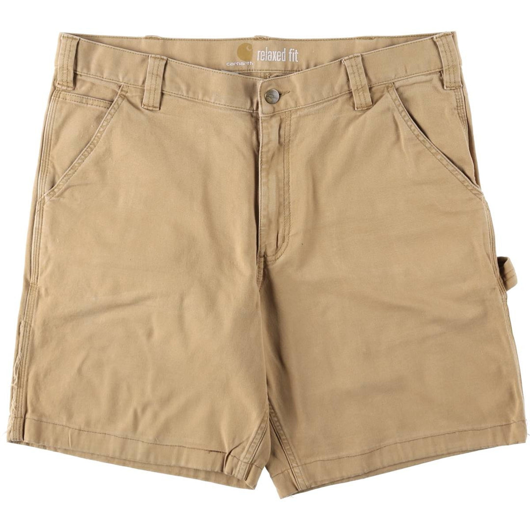 Carhartt Relaxed Fit Duck Painter Shorts, Men's W37 cotton Beige type Vintage Second Hand