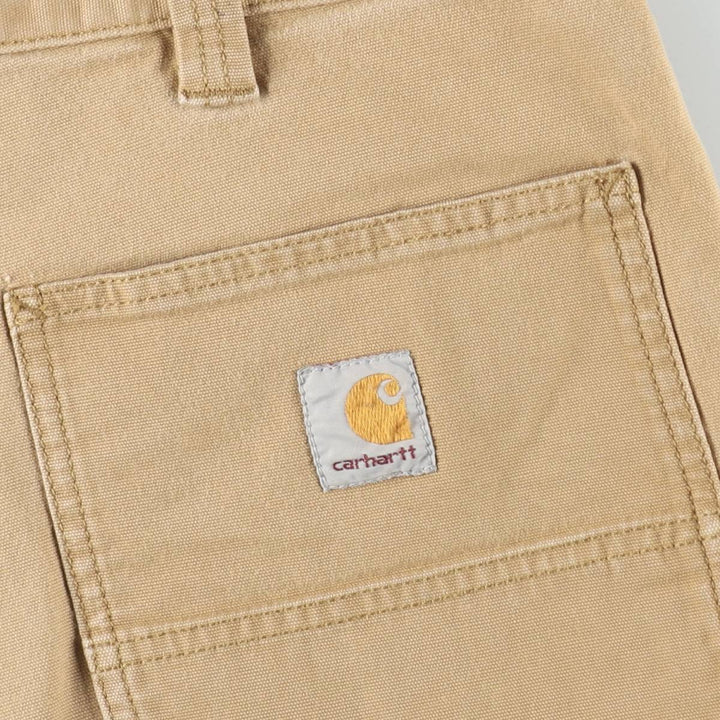 Carhartt Relaxed Fit Duck Painter Shorts, Men's W37 cotton Beige type Vintage Second Hand