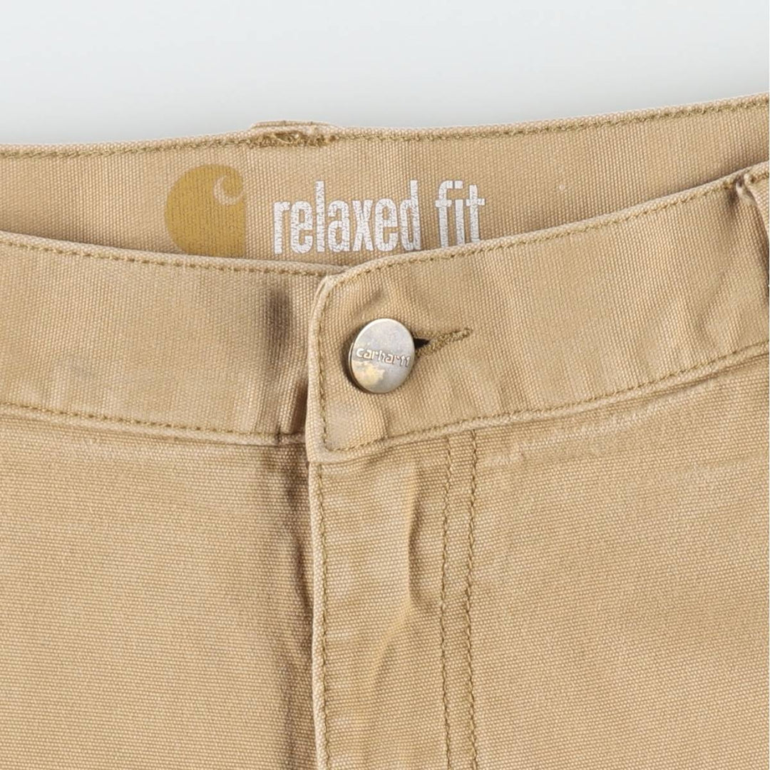 Carhartt Relaxed Fit Duck Painter Shorts, Men's W37 cotton Beige type Vintage Second Hand
