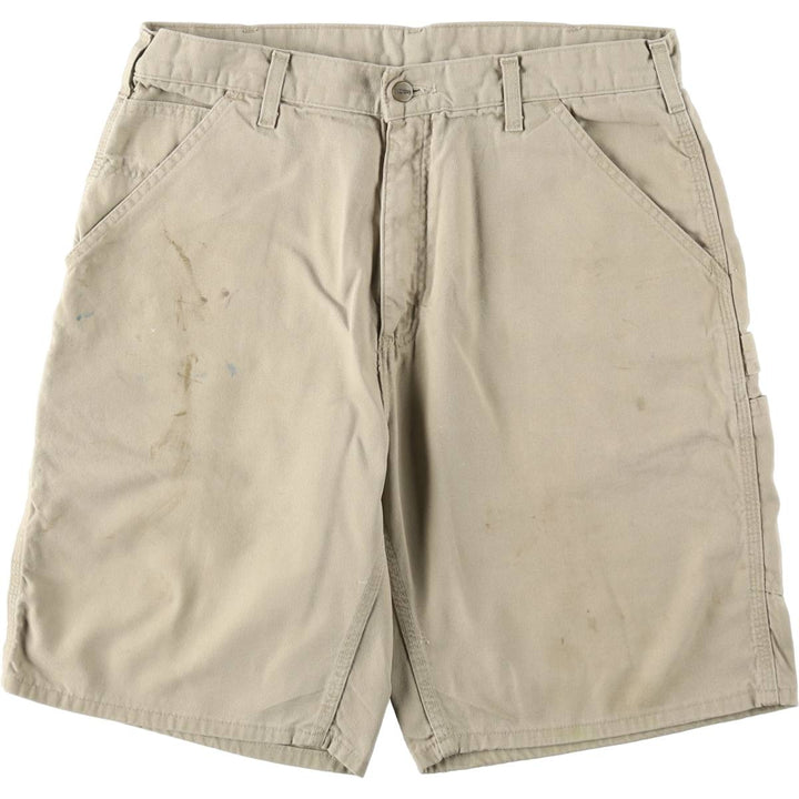00'S Carhartt Duck Painter Shorts, Men's, W35 cotton Beige type Vintage Second Hand
