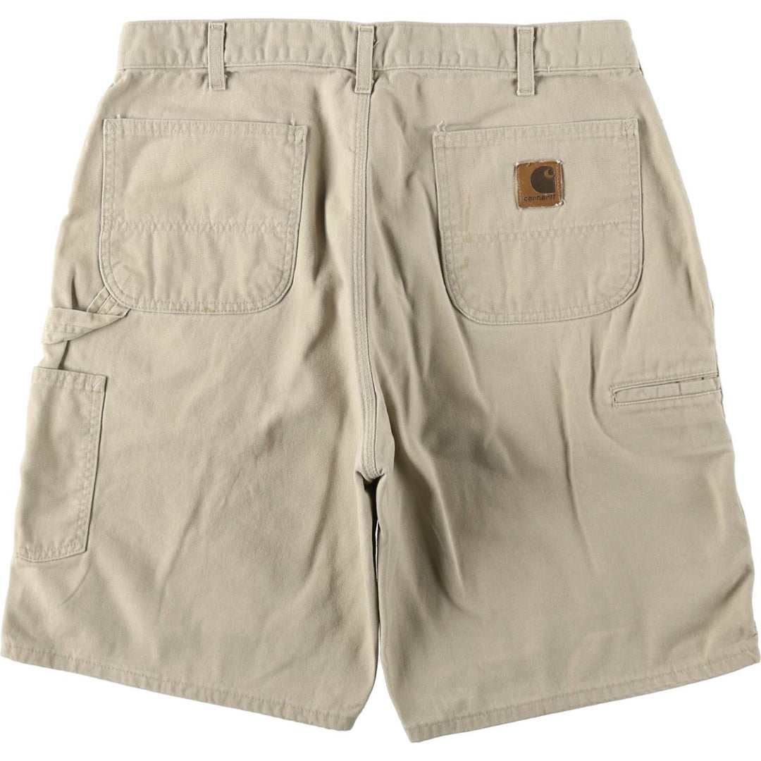 00'S Carhartt Duck Painter Shorts, Men's, W35 cotton Beige type Vintage Second Hand