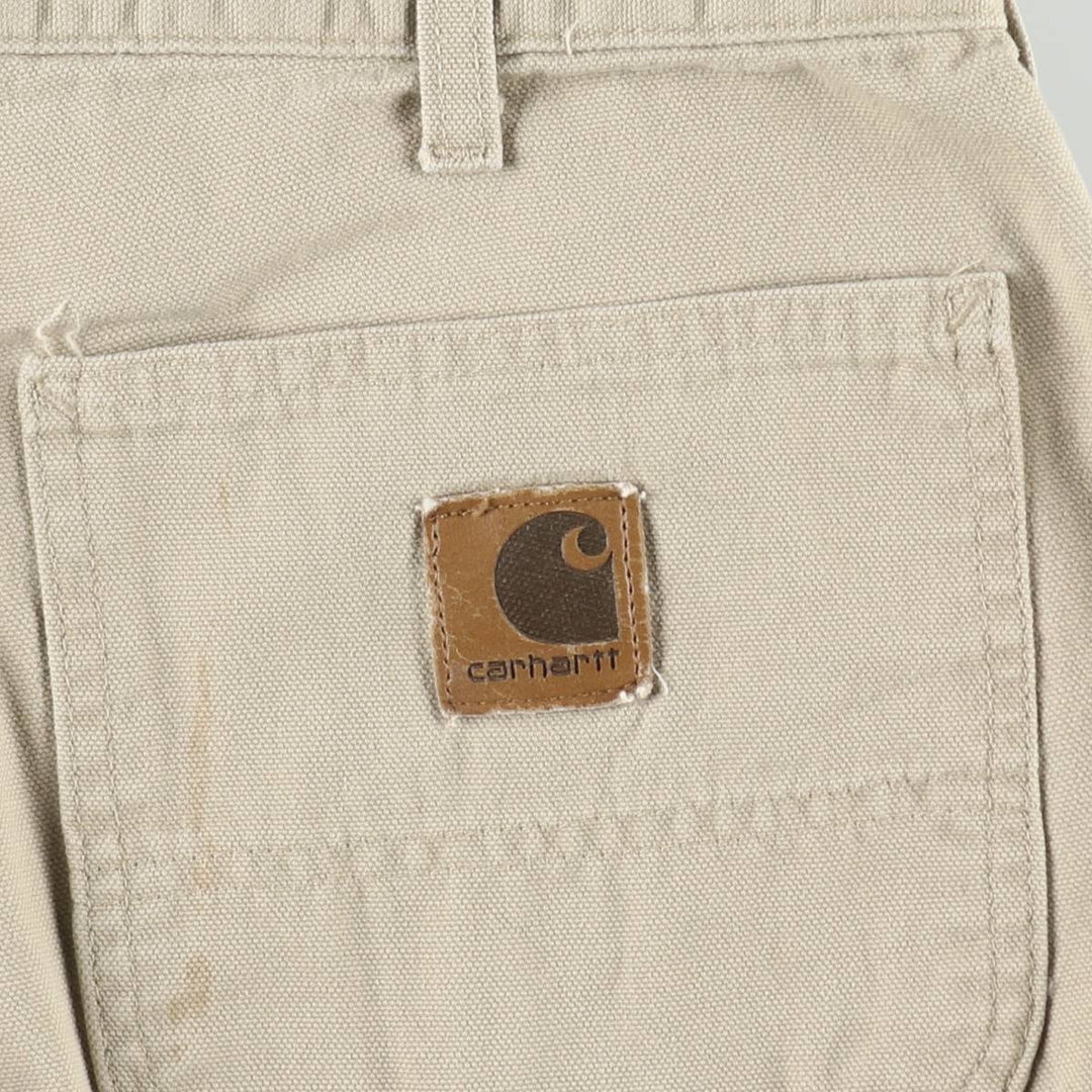 00'S Carhartt Duck Painter Shorts, Men's, W35 cotton Beige type Vintage Second Hand