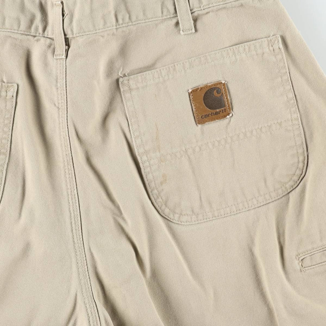 00'S Carhartt Duck Painter Shorts, Men's, W35 cotton Beige type Vintage Second Hand