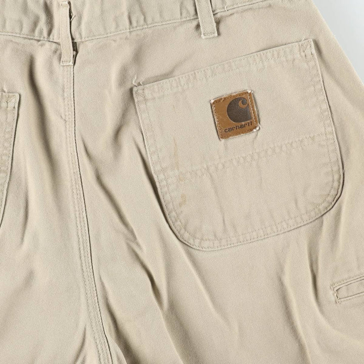 00'S Carhartt Duck Painter Shorts, Men's, W35 cotton Beige type Vintage Second Hand