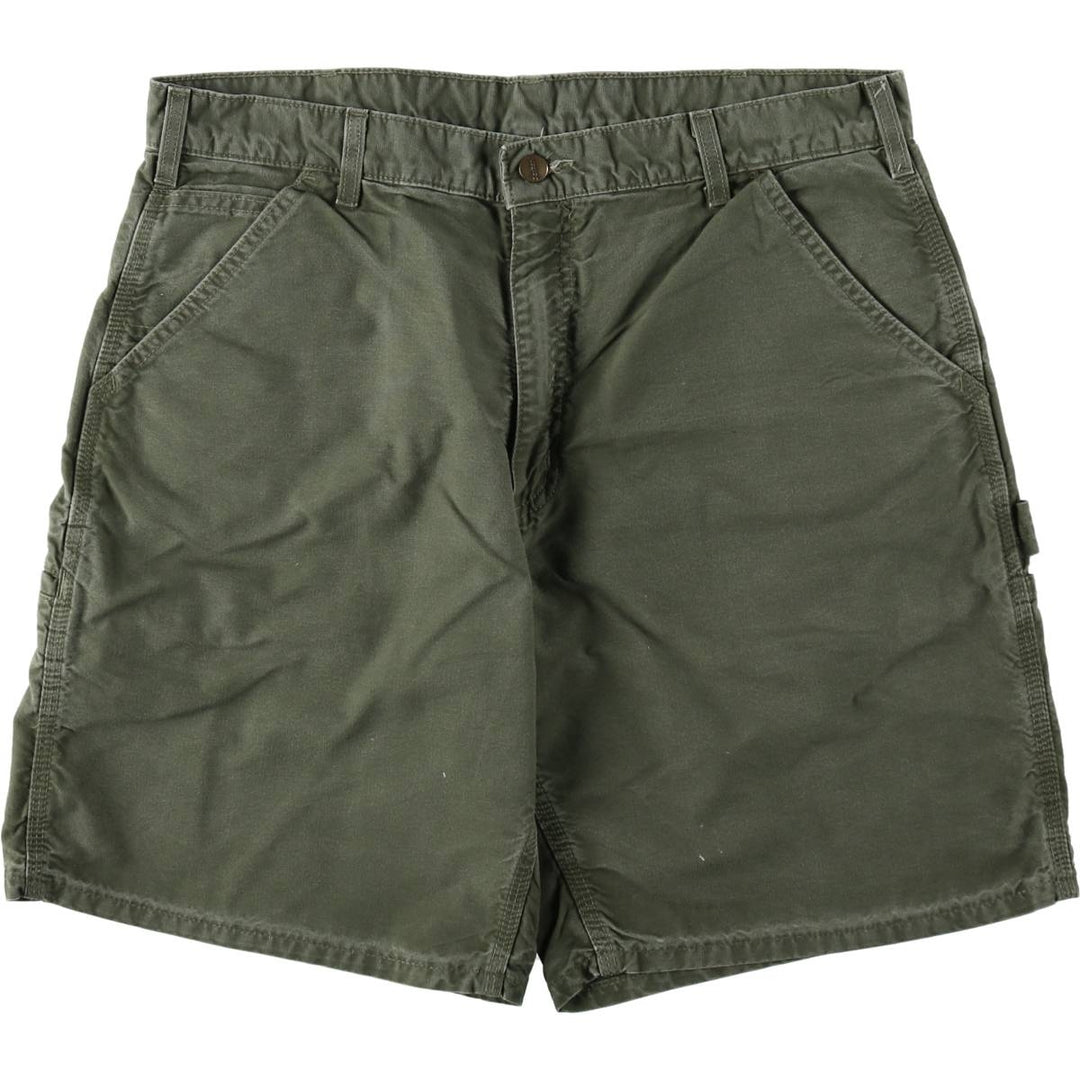 00'S Carhartt Duck Painter Shorts, Men's W36 cotton Khaki type Vintage Second Hand