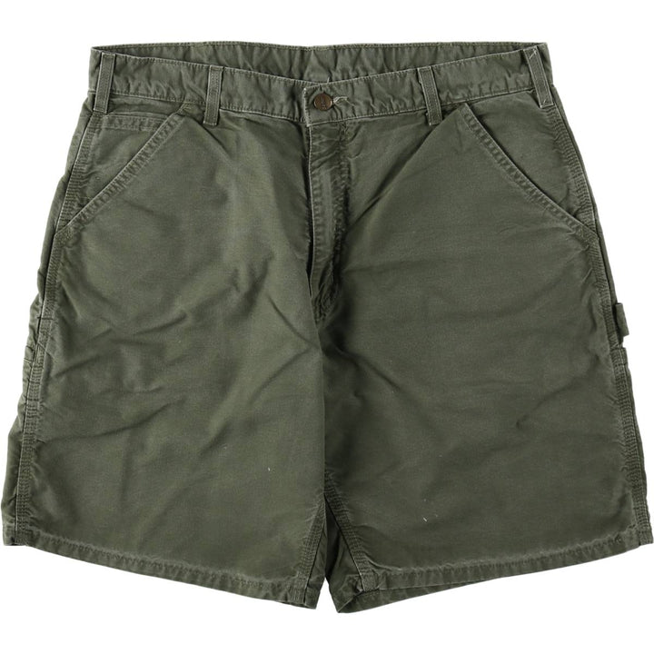 00'S Carhartt Duck Painter Shorts, Men's W36 cotton Khaki type Vintage Second Hand