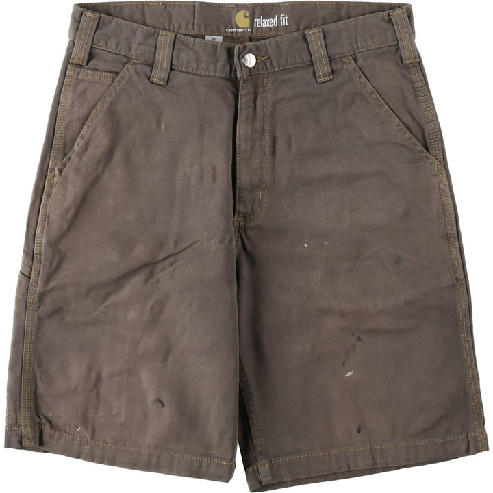 Carhartt Relaxed Fit Duck Work Shorts, Short Pants, Men's, W32 equivalent cotton brown type Vintage Second Hand