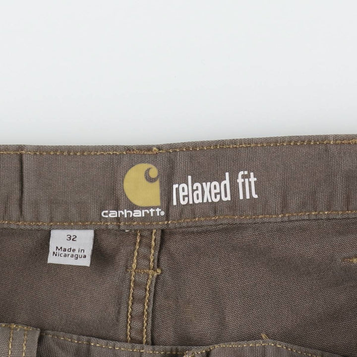 Carhartt Relaxed Fit Duck Work Shorts, Short Pants, Men's, W32 equivalent cotton brown type Vintage Second Hand