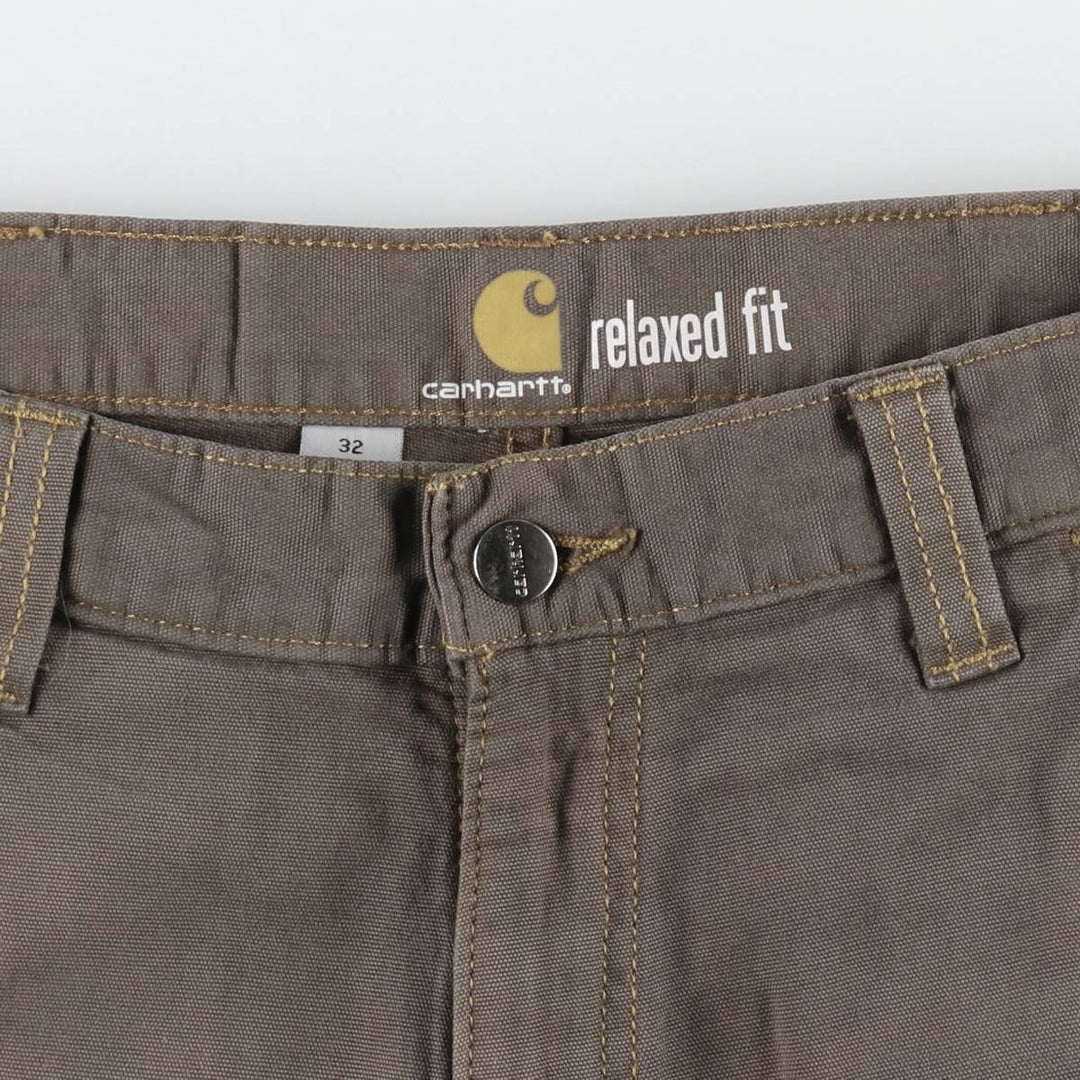 Carhartt Relaxed Fit Duck Work Shorts, Short Pants, Men's, W32 equivalent cotton brown type Vintage Second Hand