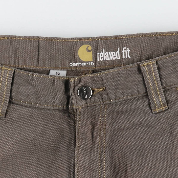 Carhartt Relaxed Fit Duck Work Shorts, Short Pants, Men's, W32 equivalent cotton brown type Vintage Second Hand