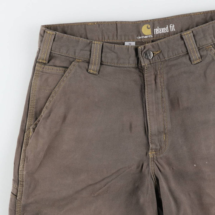 Carhartt Relaxed Fit Duck Work Shorts, Short Pants, Men's, W32 equivalent cotton brown type Vintage Second Hand