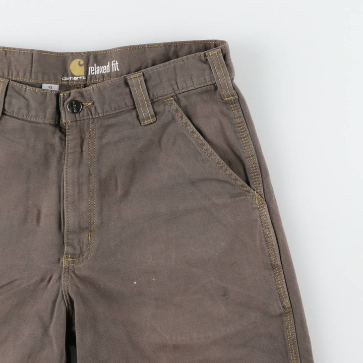 Carhartt Relaxed Fit Duck Work Shorts, Short Pants, Men's, W32 equivalent cotton brown type Vintage Second Hand