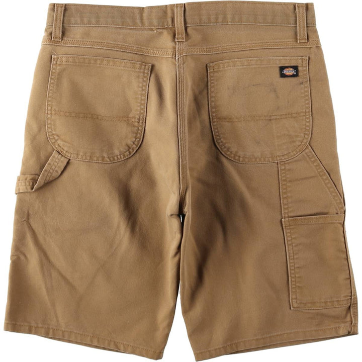 Dickies FLEX REGULAR Duck Canvas Painter Shorts (Men's W34 equivalent) cotton brown type Vintage Second Hand
