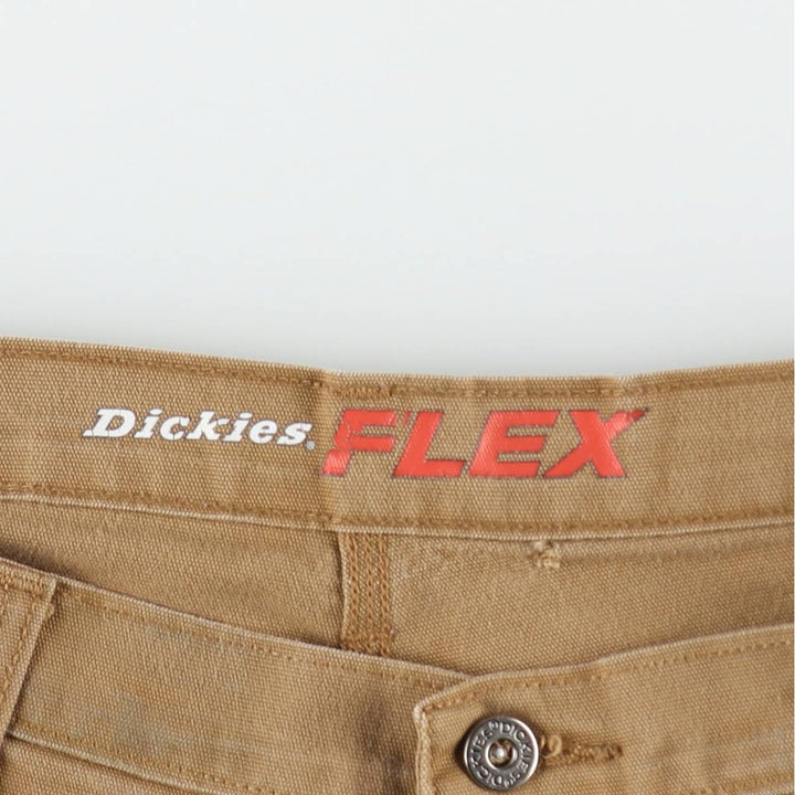 Dickies FLEX REGULAR Duck Canvas Painter Shorts (Men's W34 equivalent) cotton brown type Vintage Second Hand