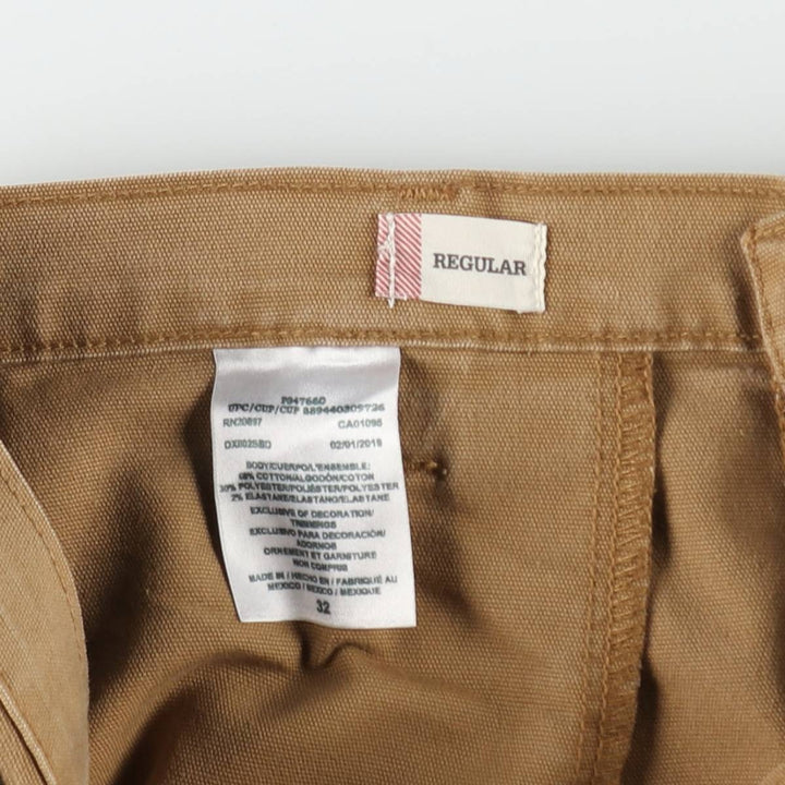 Dickies FLEX REGULAR Duck Canvas Painter Shorts (Men's W34 equivalent) cotton brown type Vintage Second Hand