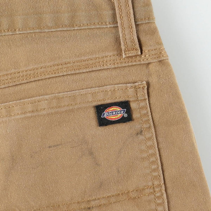 Dickies FLEX REGULAR Duck Canvas Painter Shorts (Men's W34 equivalent) cotton brown type Vintage Second Hand