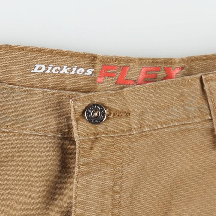Dickies FLEX REGULAR Duck Canvas Painter Shorts (Men's W34 equivalent) cotton brown type Vintage Second Hand