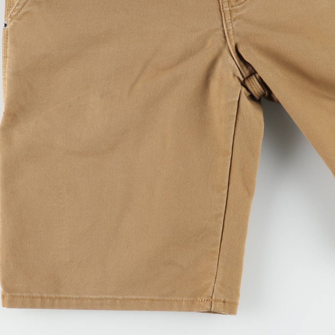Dickies FLEX REGULAR Duck Canvas Painter Shorts (Men's W34 equivalent) cotton brown type Vintage Second Hand
